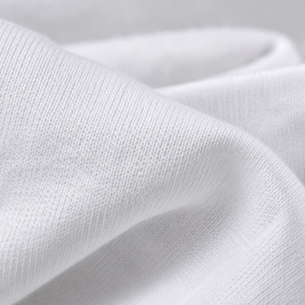 Basic Cotton Tee in White — wholesale apparel product photo — view 2