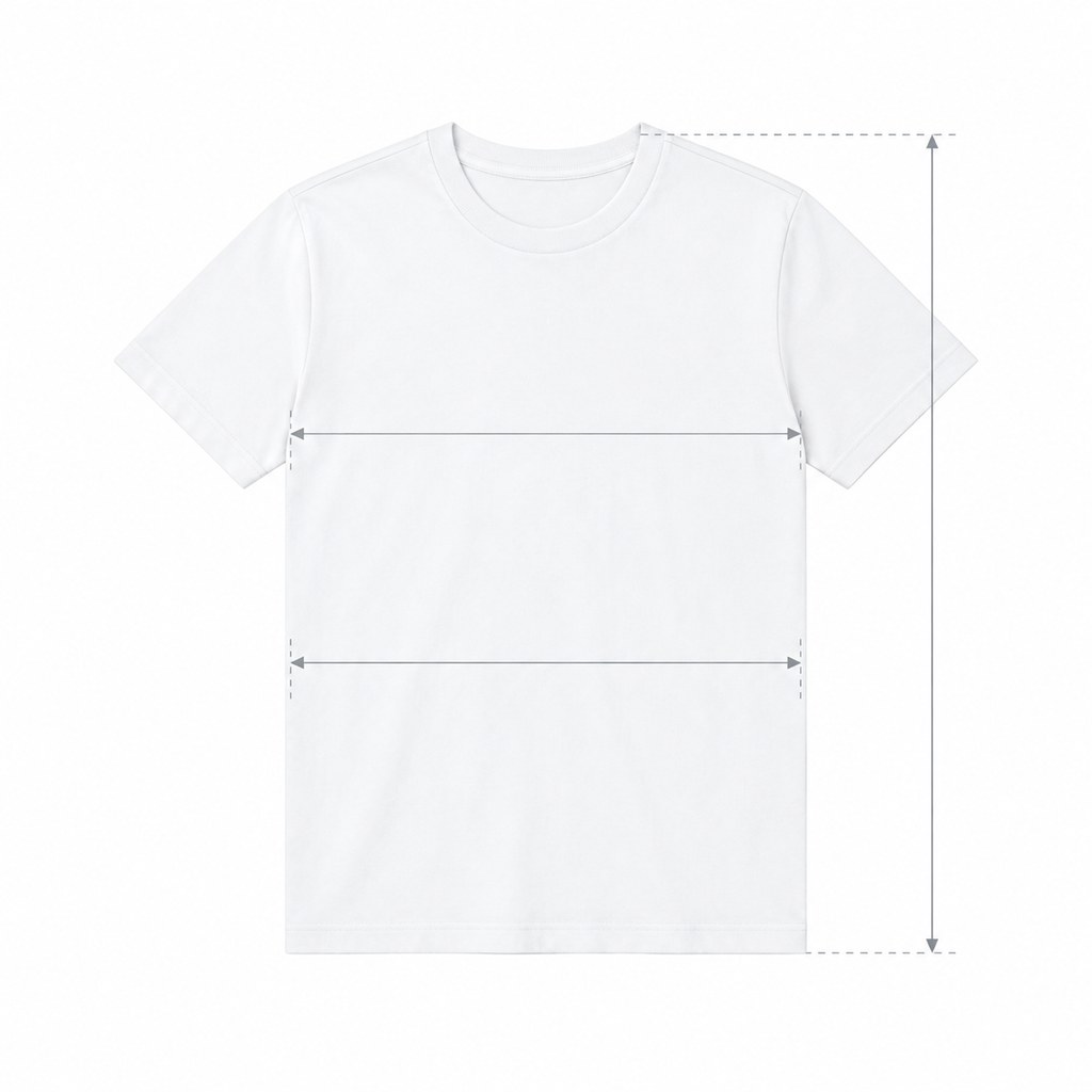 Basic Cotton Tee in White — wholesale apparel product photo — view 5