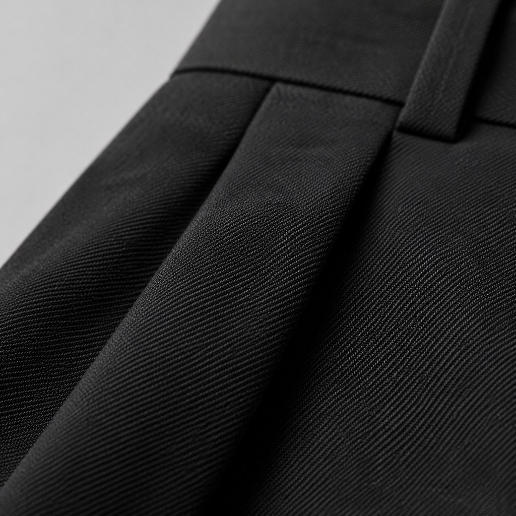 High-Waist Wide-Leg Trousers in Black — wholesale apparel product photo — view 2