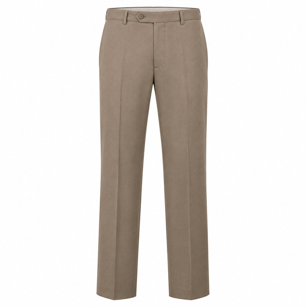 Straight-Leg Suit Pants in Taupe — wholesale apparel product photo